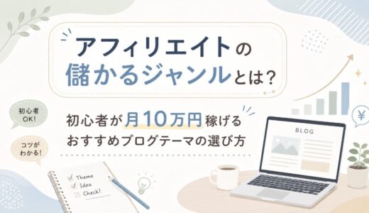アフィリエイトの儲かるジャンルとは？初心者が月10万円稼げるおすすめブログテーマの選び方